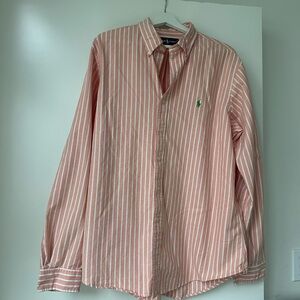 Polo Ralph Lauren Peach Striped Button-Down Shirt